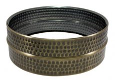 Brass black nickel plated gehamerde snaar drum shell 14x5